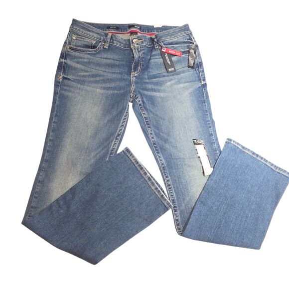A.N.A Lower Rise Slim Fit Through Hip & Thigh Boot Cut Leg Blue Jeans Size 32/14 - Picture 1 of 13